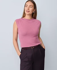 Ann Taylor Pleated Shoulder Sweater Top Women's