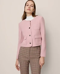 Ann Taylor Crew Neck Jacket Women's