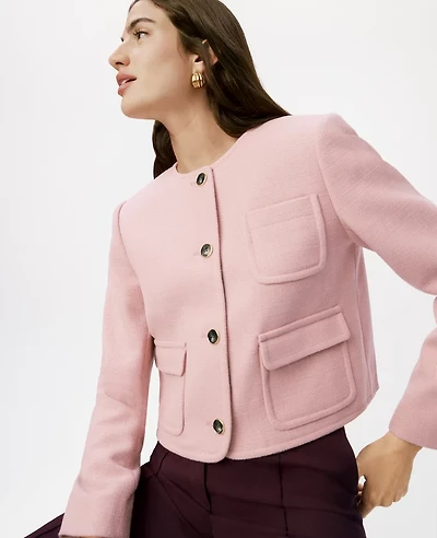 Ann Taylor Crew Neck Jacket Women's