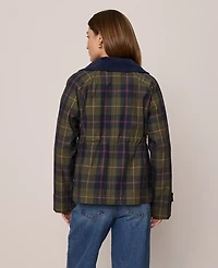 Ann Taylor Weekend Collection Plaid Collared Jacket Night Safari Women's