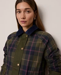 Ann Taylor Weekend Collection Plaid Collared Jacket Night Safari Women's