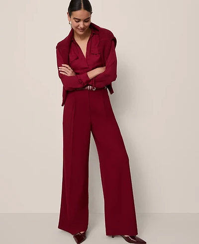 Ann Taylor The Statement Palazzo Pant Cherry Pie Women's