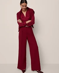 Ann Taylor The Statement Palazzo Pant Cherry Pie Women's