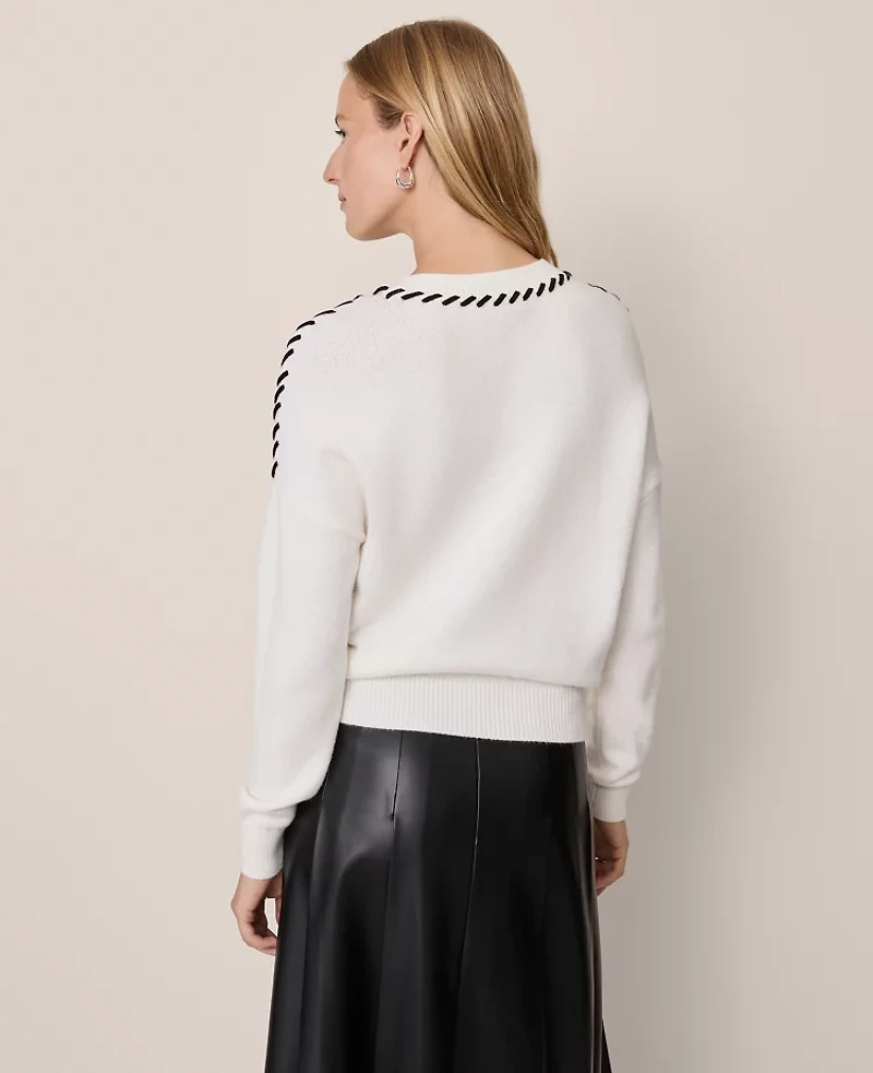 Ann Taylor Whipstitch Sweater Women's