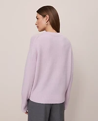 Ann Taylor Weekend Collection Cozy Crew Neck Sweater Lavender Frost Women's