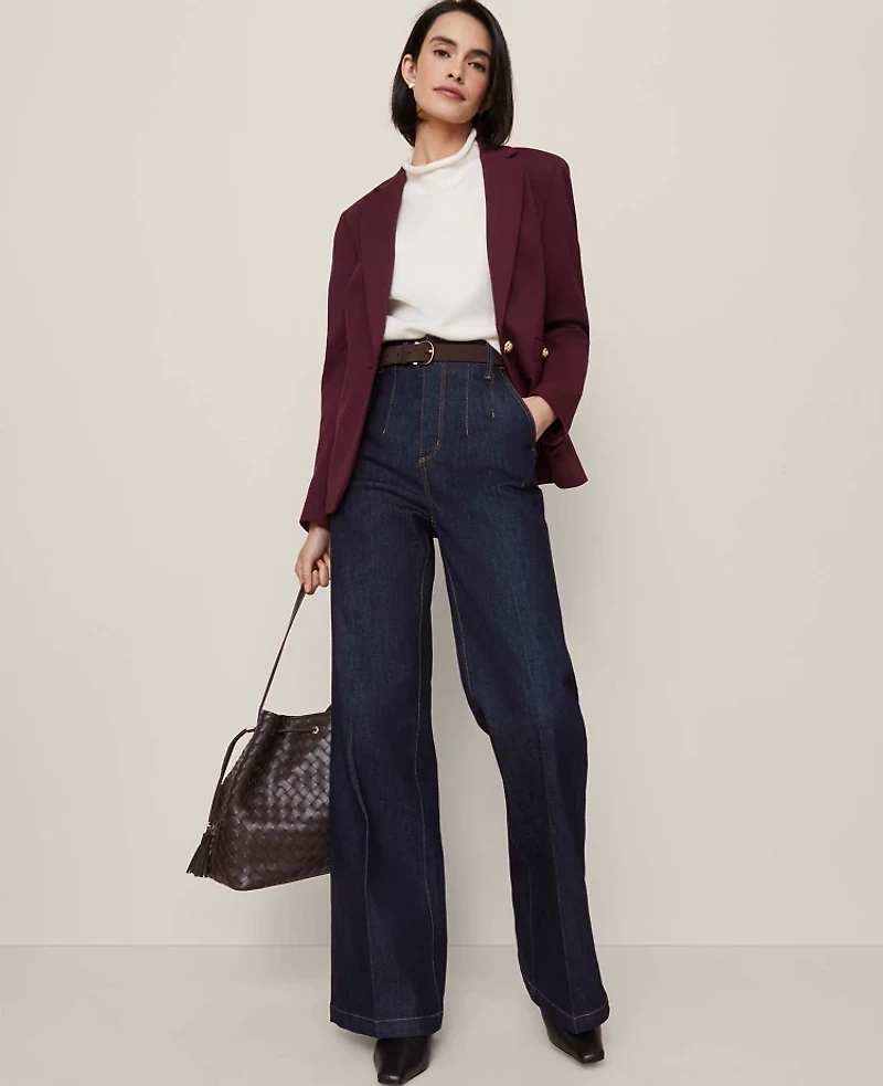 Ann Taylor The Darted Waist Trouser Jean Classic Rinse Wash Women's