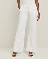 Ann Taylor The Petite Refined Wide-Leg Jean White Women's