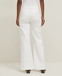 Ann Taylor The Petite Refined Wide-Leg Jean White Women's