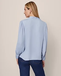 Ann Taylor V-Neck Popover Top Women's