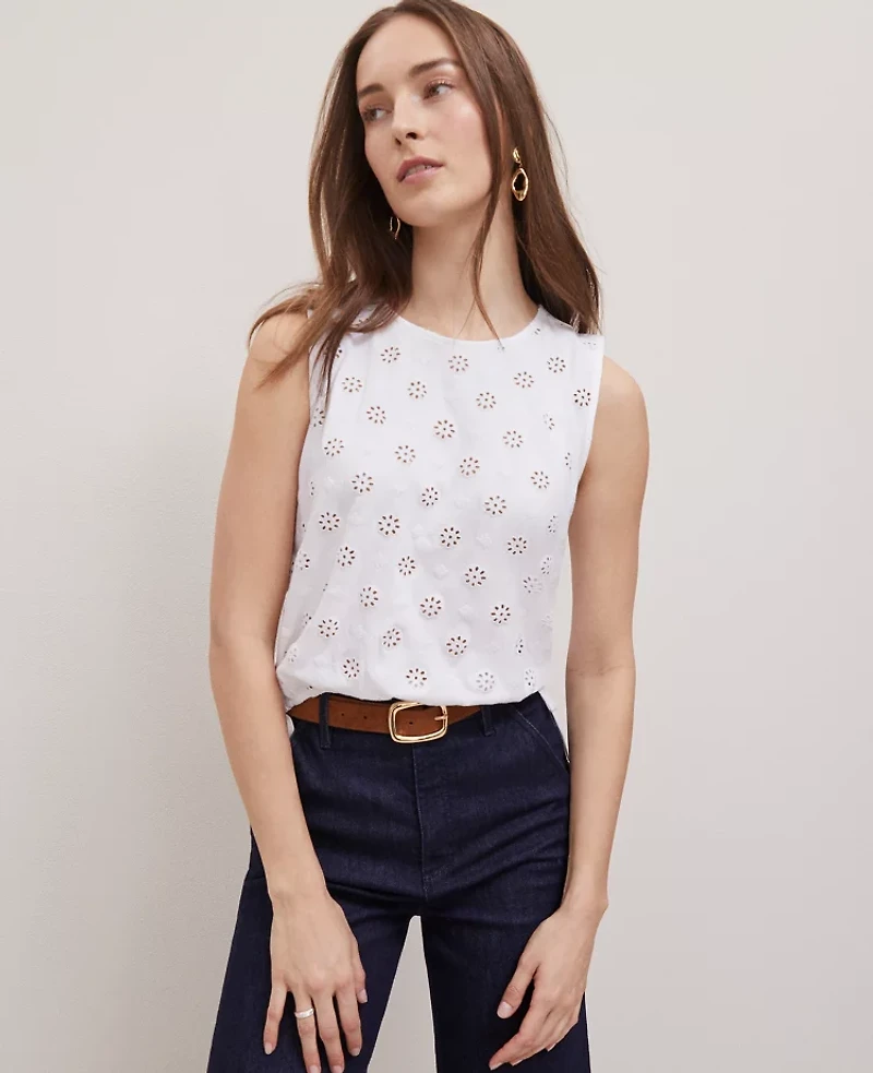 Ann Taylor Weekend Collection Bubble Hem Top Women's
