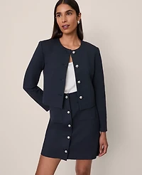Ann Taylor Ponte Crew Neck Jacket Women's