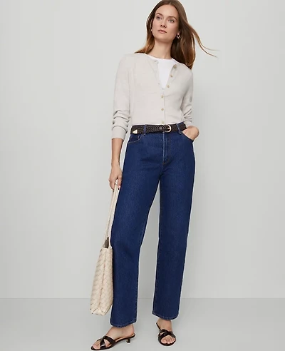 Ann Taylor The Perfect Straight Jean Vintage Dark Wash Women's