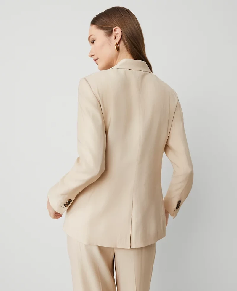 Ann Taylor The Petite Greenwich Blazer Size 8 Sands Edge Women's