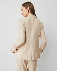 Ann Taylor The Petite Greenwich Blazer Size 8 Sands Edge Women's