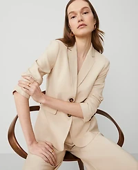 Ann Taylor The Petite Greenwich Blazer Size 8 Sands Edge Women's