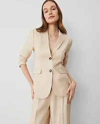 Ann Taylor The Petite Greenwich Blazer Size 8 Sands Edge Women's
