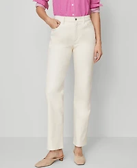 Ann Taylor The Perfect Straight Jean Ivory Women's