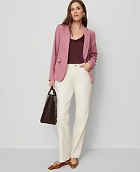 Ann Taylor The Perfect Straight Jean Ivory Women's