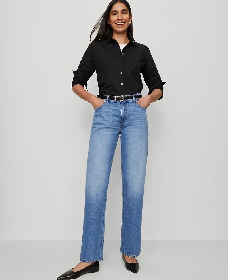 Ann Taylor The Perfect Straight Jean Authentic Vintage Mid Women's