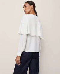 Ann Taylor Capelet Overlay Blouse Women's