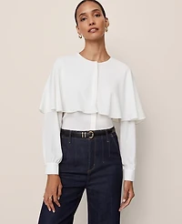 Ann Taylor Capelet Overlay Blouse Women's