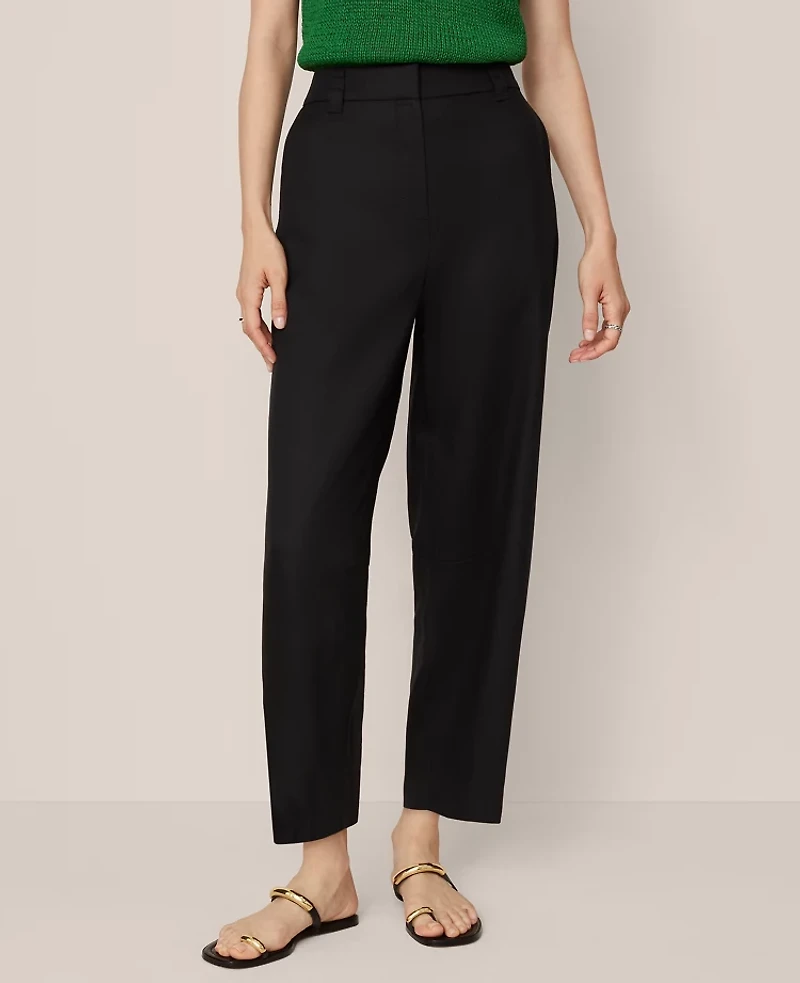 Ann Taylor Seamed Barrel Pant Size 10 Black Women's