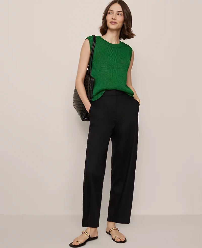 Ann Taylor Seamed Barrel Pant Size 10 Black Women's