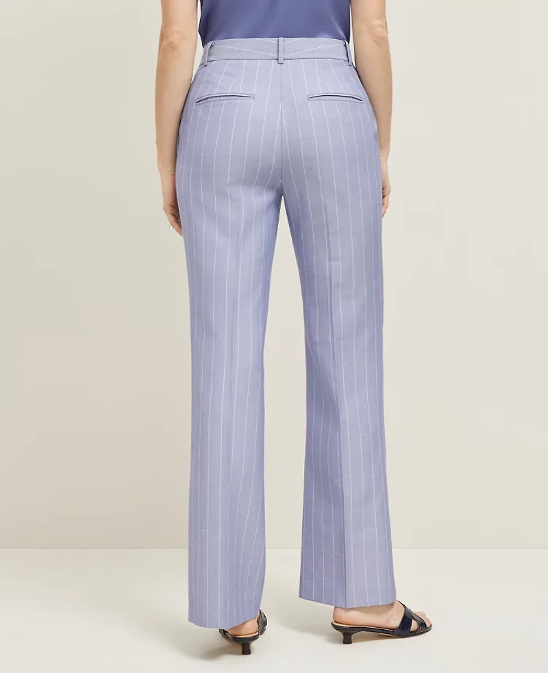 Ann Taylor The Petite Flare Trouser Pant Pinstripe — Curvy Fit Velvet Morning Women's