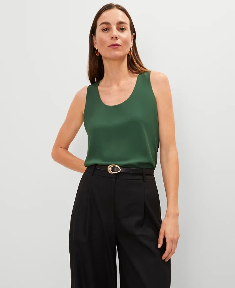 Ann Taylor Mixed Media Tank Top Women's