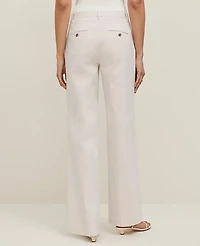 Ann Taylor The Straight Trouser in Striped Seersucker - Curvy Fit Size 4 Cappuccino Tan Women's