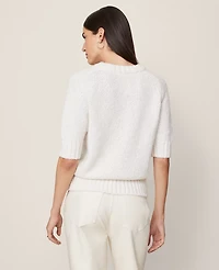 Ann Taylor Weekend Collection Marled Sweater T-Shirt Neutral Women's