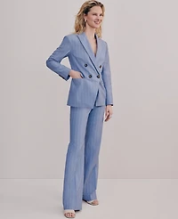 Ann Taylor The Petite Flare Trouser in Pinstripe Size 16 Velvet Morning Women's