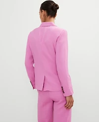 Ann Taylor The Petite Hutton Blazer in Twill Size 8 Pink Orchid Women's