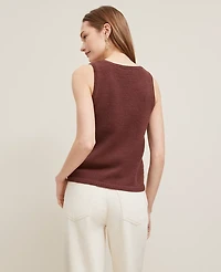 Ann Taylor Sweater Shell Top Rich Walnut Women's