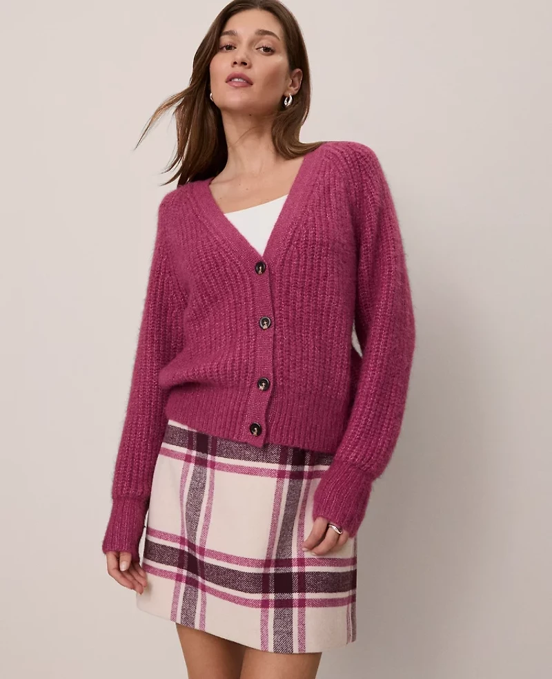 Ann Taylor Weekend Collection Cozy Ribbed Cardigan Women's