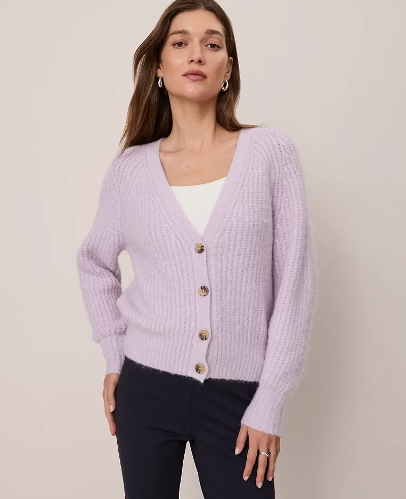 Ann Taylor Weekend Collection Cozy Ribbed Cardigan Women's