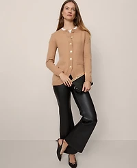Ann Taylor Curved Hem Longline Cardigan Women's