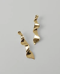 Ann Taylor Wavy Metal Drop Earrings Goldtone Women's