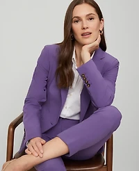 Ann Taylor The Hutton Blazer Doubleweave Majestic Violet Women's