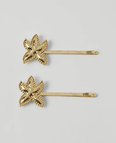 Ann Taylor Starfish Bobby Pin Set Goldtone Women's
