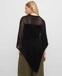 Ann Taylor Crochet Poncho Black Women's