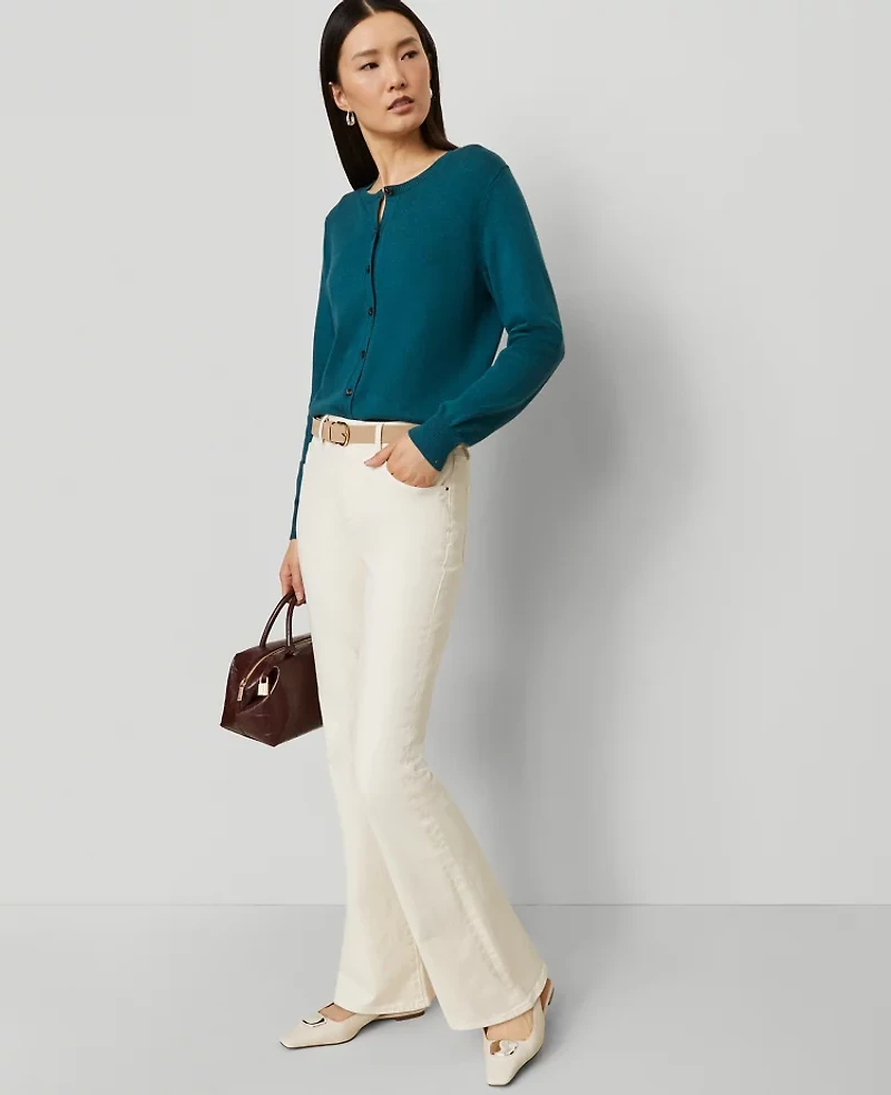 Ann Taylor The Petite Boot Jean Ivory Women's