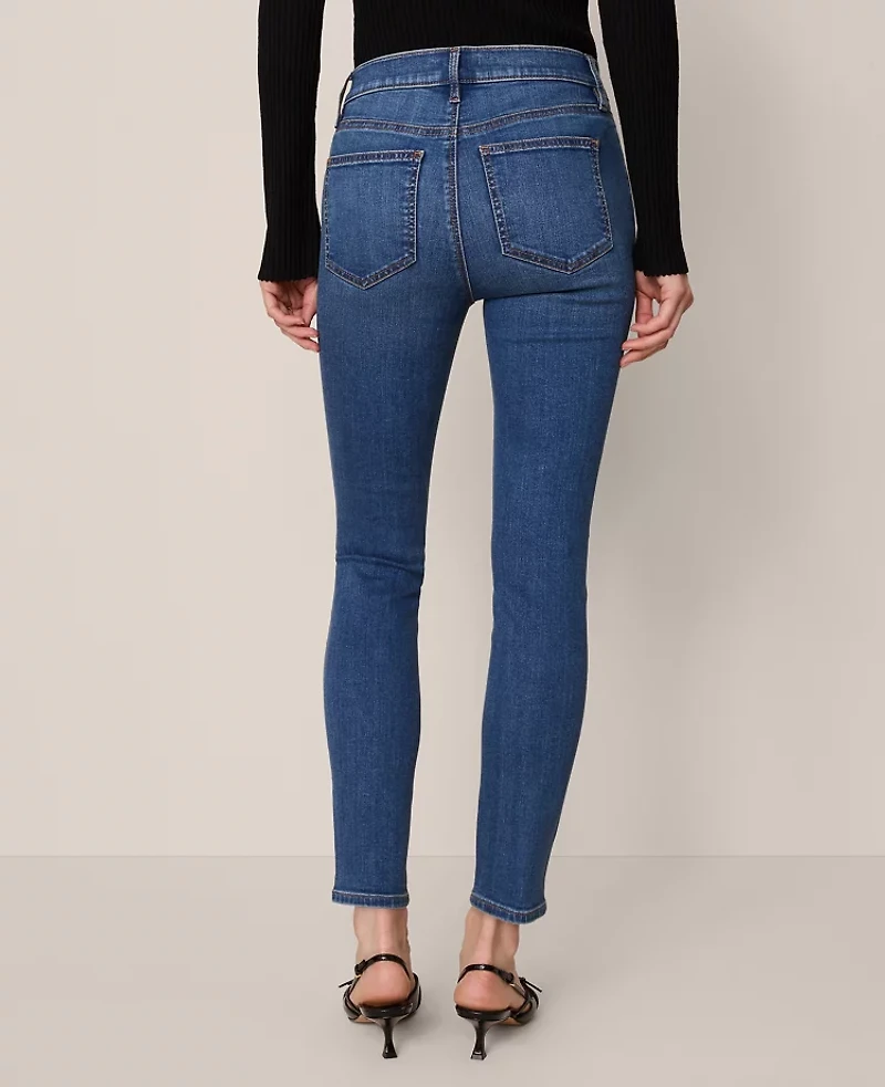Ann Taylor Mid Rise Skinny Jeans Classic Wash — Curvy Fit Women's