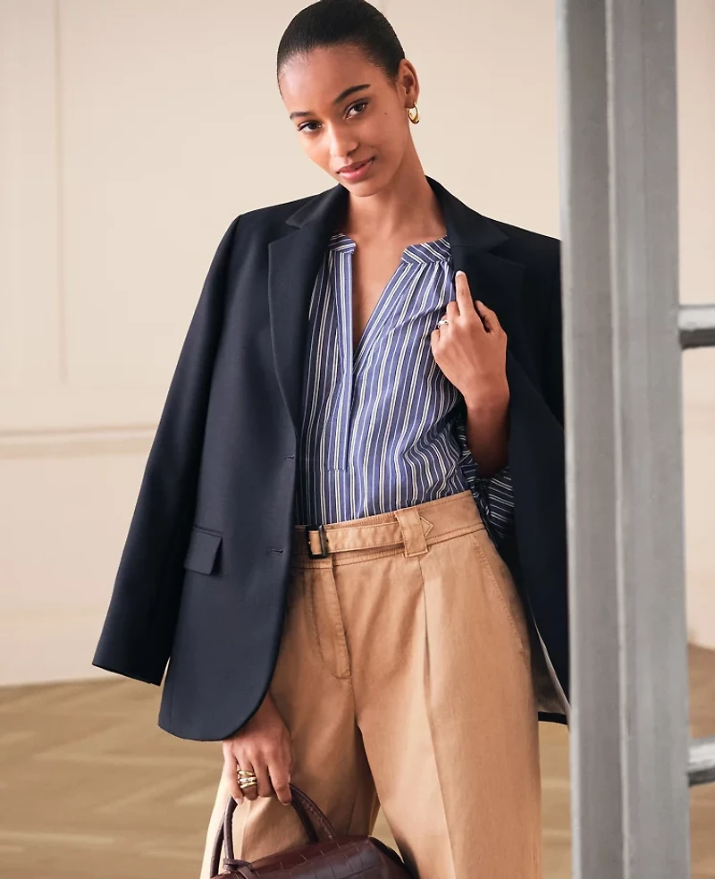Ann Taylor The Petite Oversized Cutaway Blazer Women's