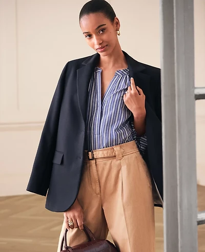 Ann Taylor The Petite Oversized Cutaway Blazer Women's