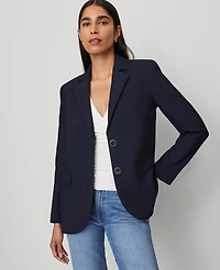 Ann Taylor The Petite Oversized Cutaway Blazer Women's