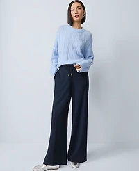 Ann Taylor Petite Wide-Leg Jogger Pant Size XS Night Sky Women's