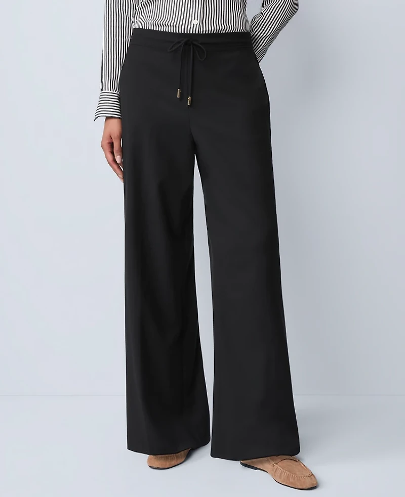 Ann Taylor Petite Wide-Leg Jogger Pant Women's