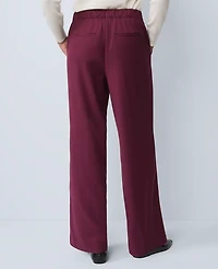 Ann Taylor Petite Wide-Leg Jogger Pant Size XS Windsor Wine Women's