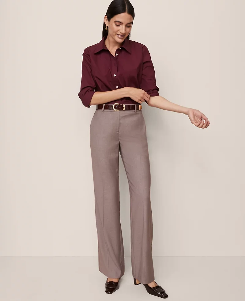 Ann Taylor The Petite Jayne Trouser Pant Cardamom Heather Women's